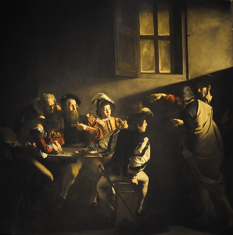 El arte en EL CLAROSCURO FILMS. "La vocación de San Mateo" de Caravaggio