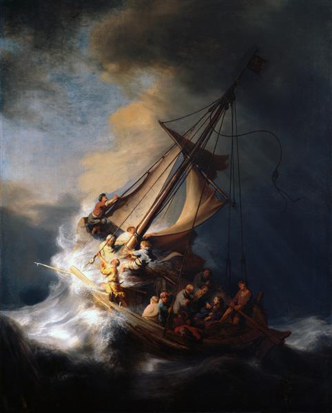 Rembrandt - Tormenta en el mar Galilea
