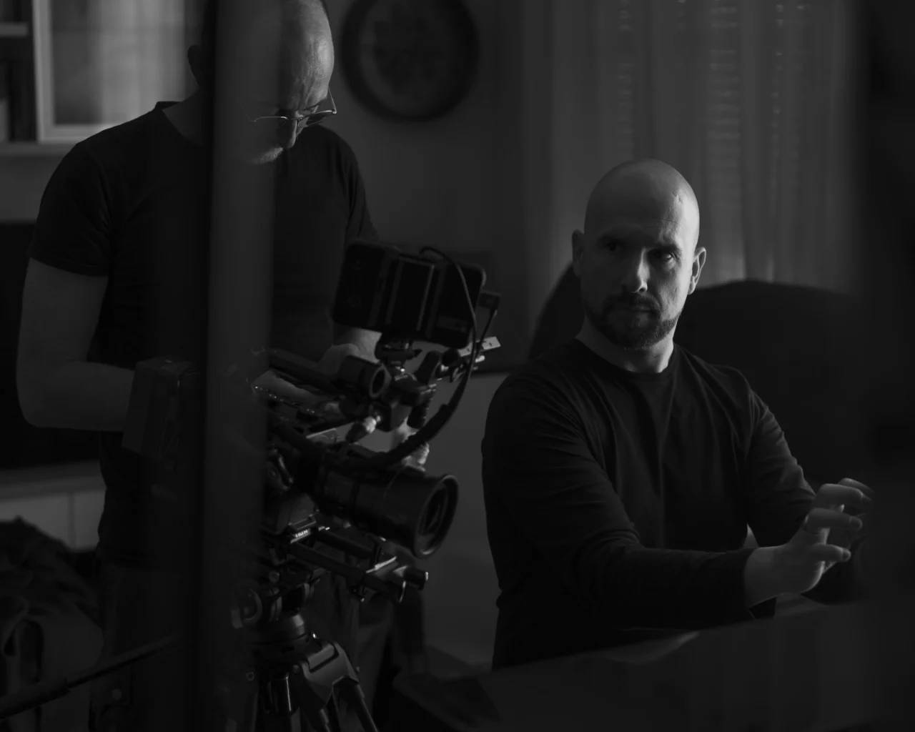 Behind the scenes shooting of the short film AER with Josué Vergara