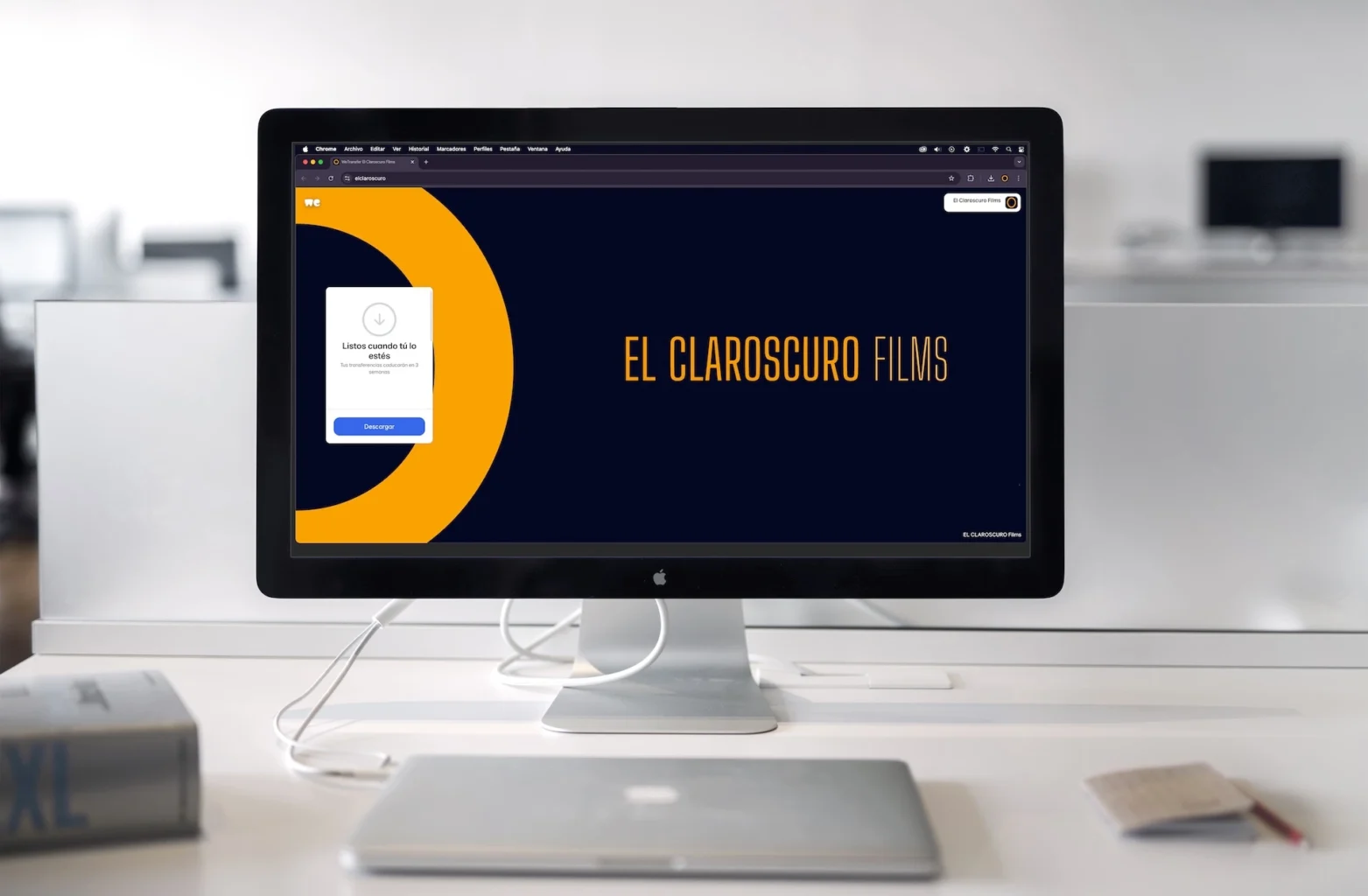 El Claroscuro Films delivery website. Audiovisual Production